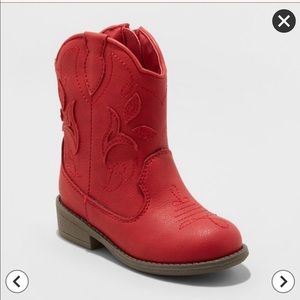 Used toddler red boots